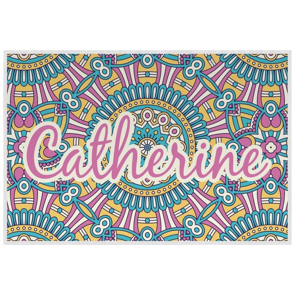 Bohemian Art Personalized Placemat (Back)