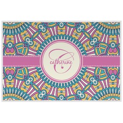 Bohemian Art Laminated Placemat w/ Name and Initial