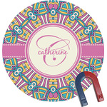 Bohemian Art Round Fridge Magnet (Personalized)