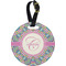 Bohemian Art Personalized Round Luggage Tag
