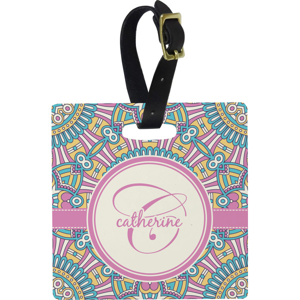Bohemian Art Personalized Square Luggage Tag