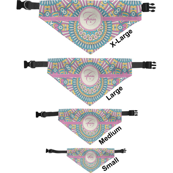 Bohemian Art Pet Bandana Sizes