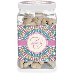 Bohemian Art Dog Treat Jar (Personalized)