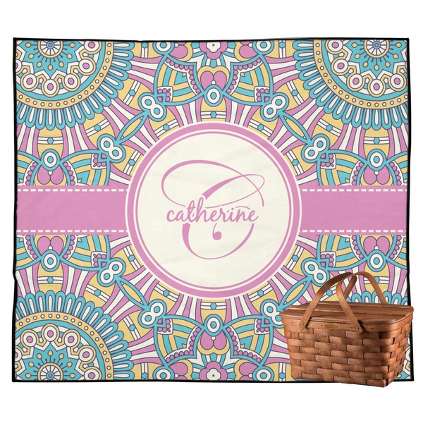 Custom Bohemian Art Outdoor Picnic Blanket (Personalized)