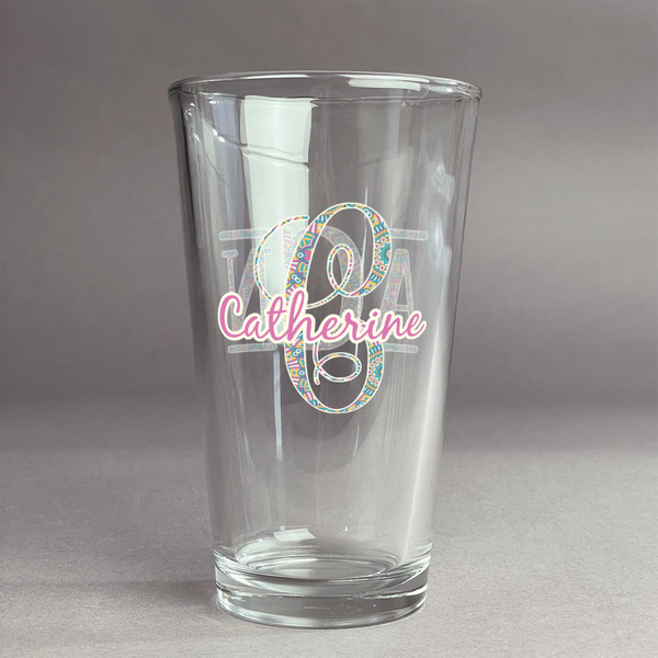 Custom Bohemian Art Pint Glass - Full Color Logo (Personalized)