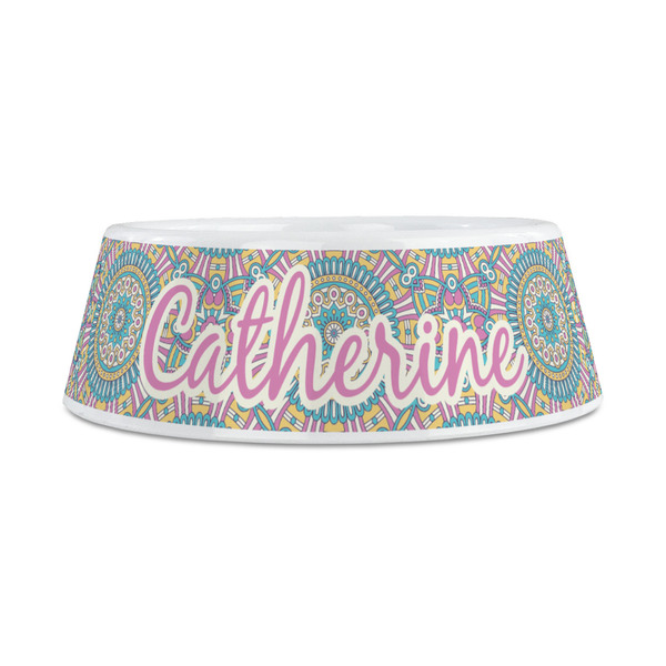 Bohemian Art Plastic Dog Bowls - Medium - FRONT