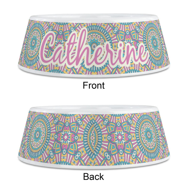 Bohemian Art Plastic Pet Bowls - Medium - APPROVAL