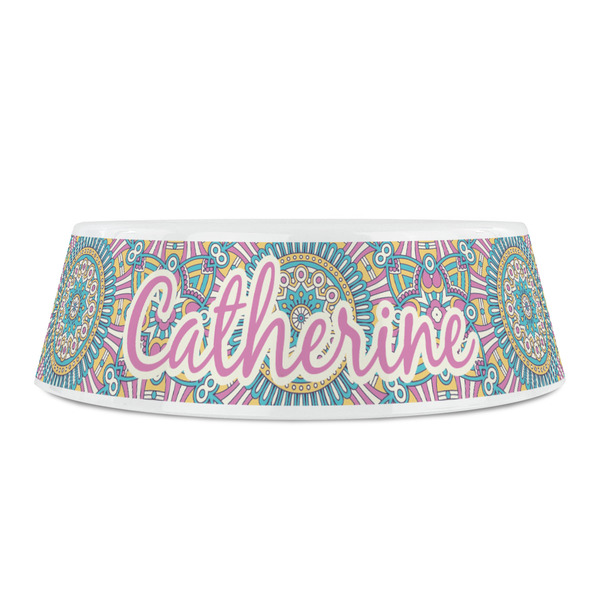 Bohemian Art Plastic Pet Bowls - Small - FRONT