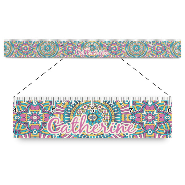 Custom Bohemian Art Plastic Ruler - 12" (Personalized)