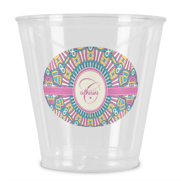 Custom Bohemian Art Plastic Shot Glass (Personalized)