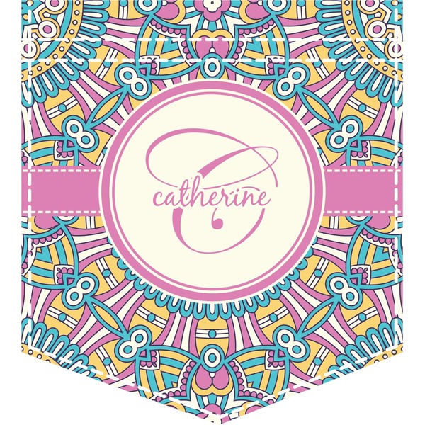 Custom Bohemian Art Iron On Faux Pocket (Personalized)