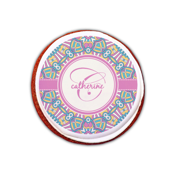Bohemian Art Printed Icing Circle - XSmall - On Cookie