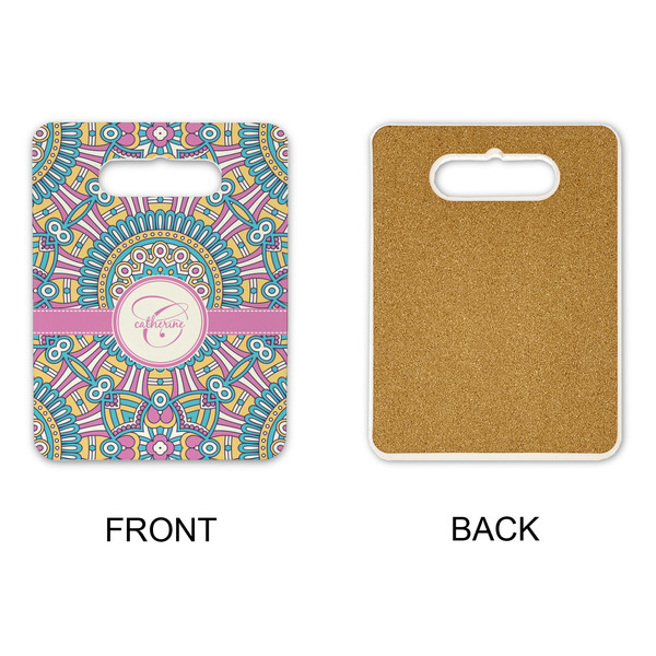 Bohemian Art Rectangle Trivet with Handle - APPROVAL