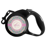 Bohemian Art Retractable Dog Leash - Small (Personalized)