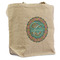 Bohemian Art Reusable Cotton Grocery Bag - Front View
