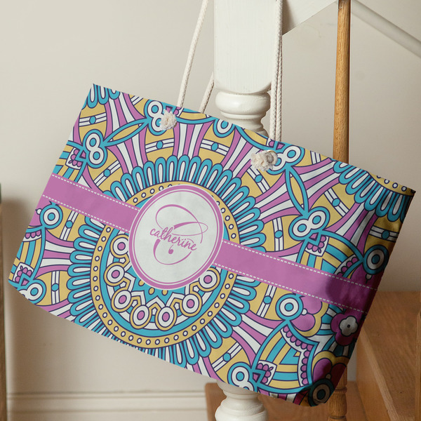 Bohemian Art Large Rope Tote - Life Style