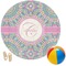 Bohemian Art Round Beach Towel (Personalized)