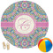 Bohemian Art Round Beach Towel (Personalized)