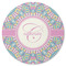 Bohemian Art Round Rubber Backed Coaster (Personalized)