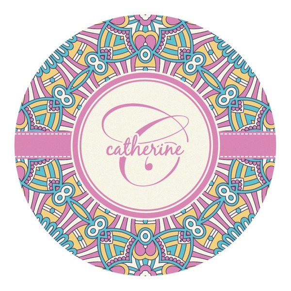 Custom Bohemian Art Round Decal - Small (Personalized)