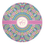 Bohemian Art 5' Round Indoor Area Rug (Personalized)