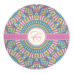 Bohemian Art 5' Round Indoor Area Rug (Personalized)