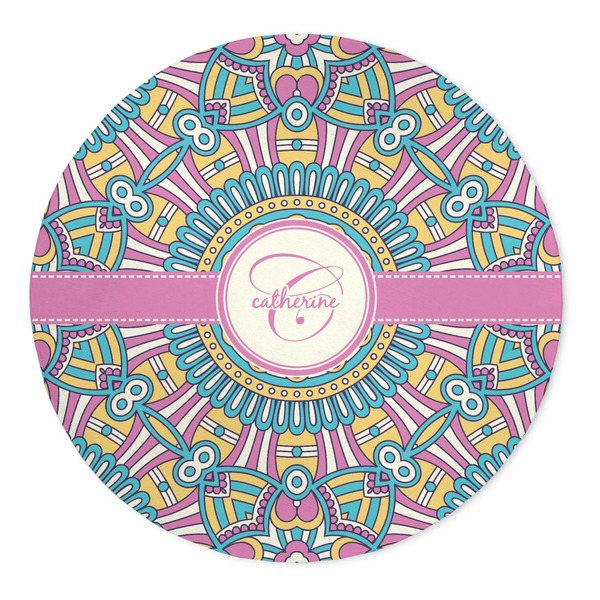 Custom Bohemian Art 5' Round Indoor Area Rug (Personalized)