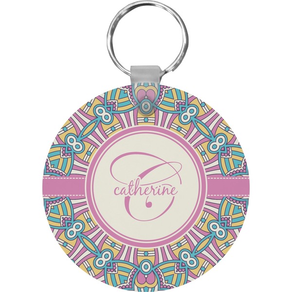 Bohemian Art Round Keychain (Personalized)