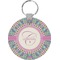 Bohemian Art Round Plastic Keychain (Personalized)