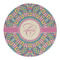 Bohemian Art Round Linen Placemats - FRONT (Double Sided)