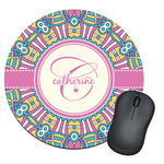 Bohemian Art Round Mouse Pad (Personalized)