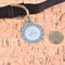 Bohemian Art Round Pet ID Tag - Large - In Context