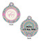Bohemian Art Round Pet Tag - Front & Back