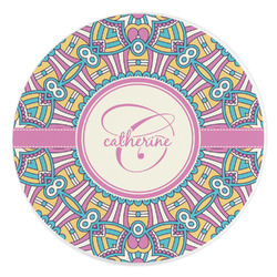 Bohemian Art Round Stone Trivet (Personalized)