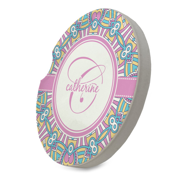 Bohemian Art Sandstone Car Coaster - STANDING ANGLE