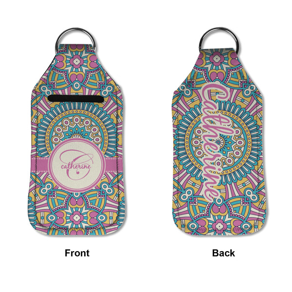 Bohemian Art Sanitizer Holder Keychain - Large APPROVAL (Flat)