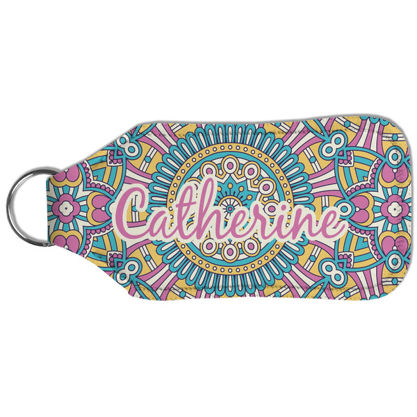 Bohemian Art Sanitizer Holder Keychain - Large (Back)