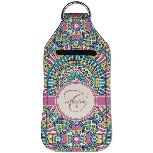 Bohemian Art Sanitizer Holder Keychain - Large (Front)