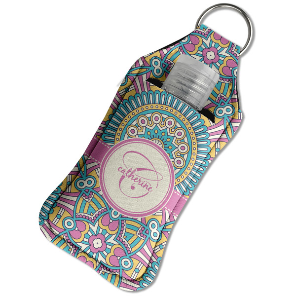 Bohemian Art Sanitizer Holder Keychain - Large in Case