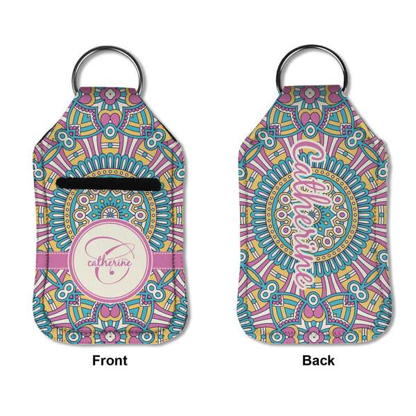 Bohemian Art Sanitizer Holder Keychain - Small APPROVAL (Flat)