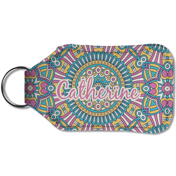 Bohemian Art Sanitizer Holder Keychain - Small (Back)
