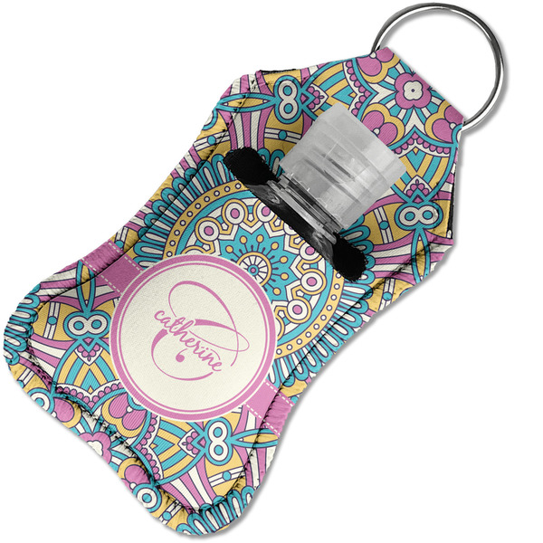 Bohemian Art Sanitizer Holder Keychain - Small in Case