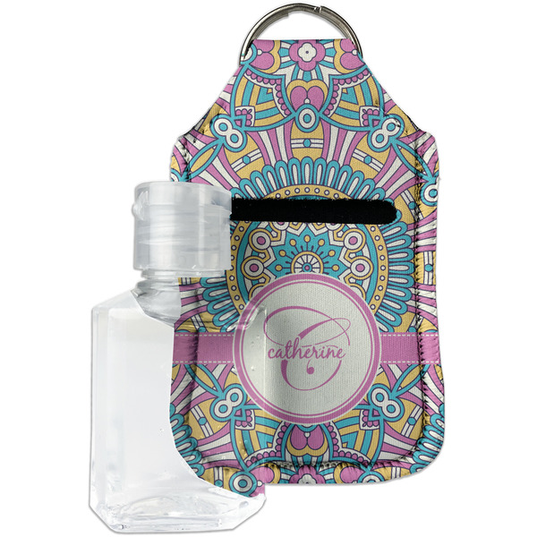 Custom Bohemian Art Hand Sanitizer & Keychain Holder - Small (Personalized)