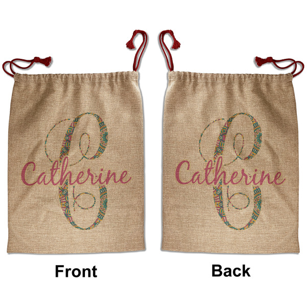 Bohemian Art Santa Bag - Front and Back