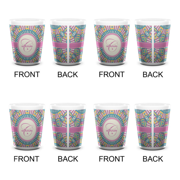 Bohemian Art Shot Glass - White - Set of 4 - APPROVAL