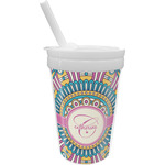 Bohemian Art Sippy Cup with Straw (Personalized)