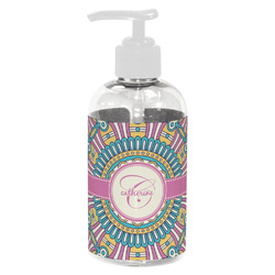 Bohemian Art Plastic Soap / Lotion Dispenser (8 oz - Small - White) (Personalized)