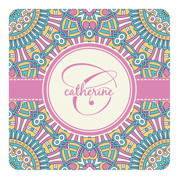 Custom Bohemian Art Square Decal - Small (Personalized)