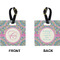 Bohemian Art Square Luggage Tag (Front + Back)