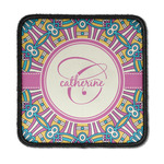 Bohemian Art Iron On Square Patch w/ Name and Initial
